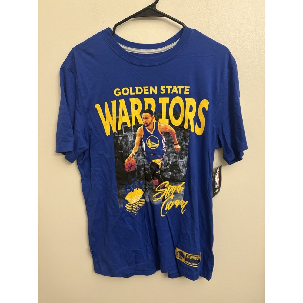 NWT Golden State Warriors Stephen Curry #30 T-Shirt Men's Size Medium Royal Blue